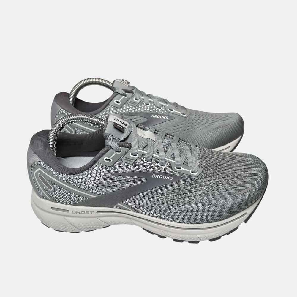 Brooks Ghost 14 Running Shoes Mens 8.5 Grey Extra Wide 4E DNA LOFT 1103694E067